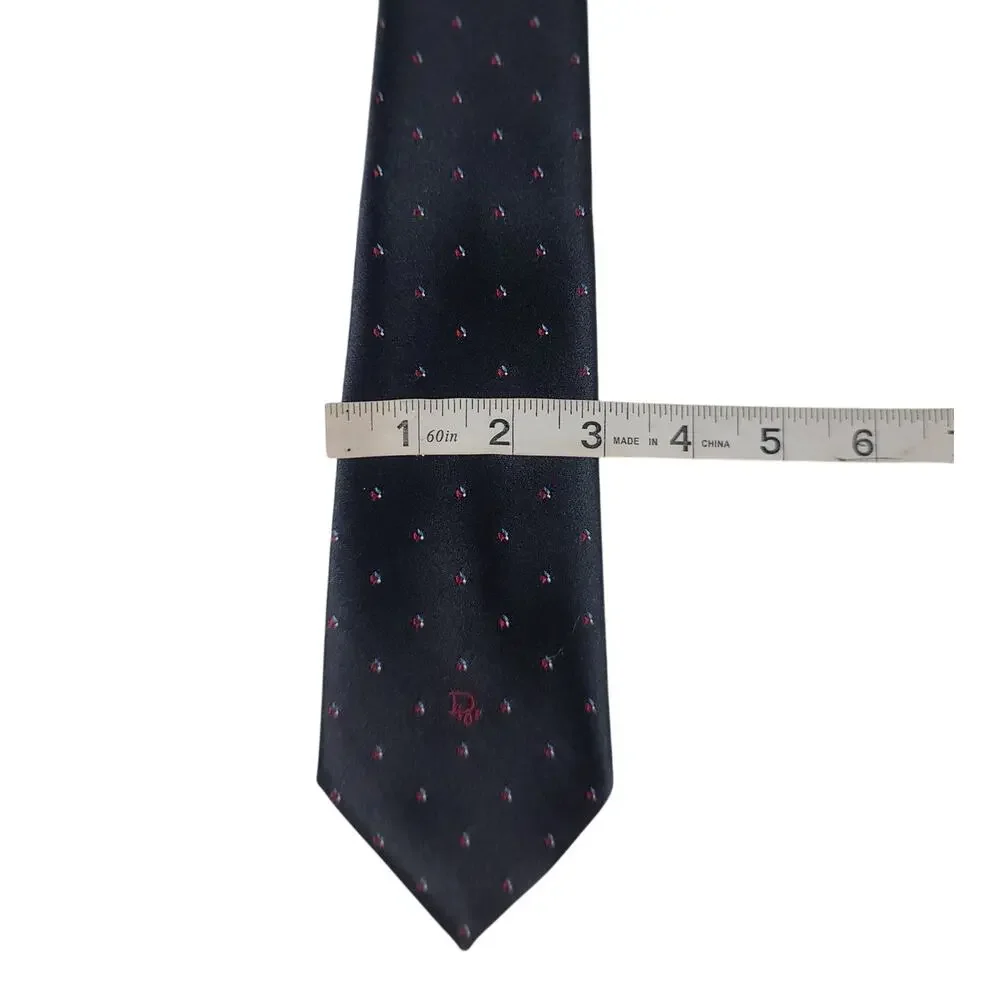 Christian Dior Gray Red White Men's Tie